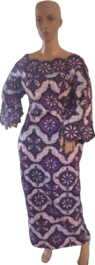 Robe Pagne Mauve